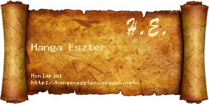 Hanga Eszter névjegykártya