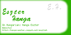 eszter hanga business card